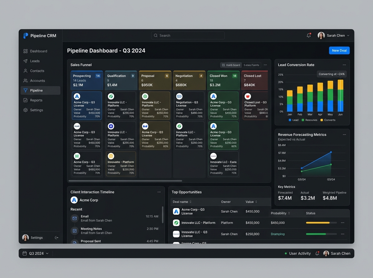 Pipeline CRM & Sales Forecasting